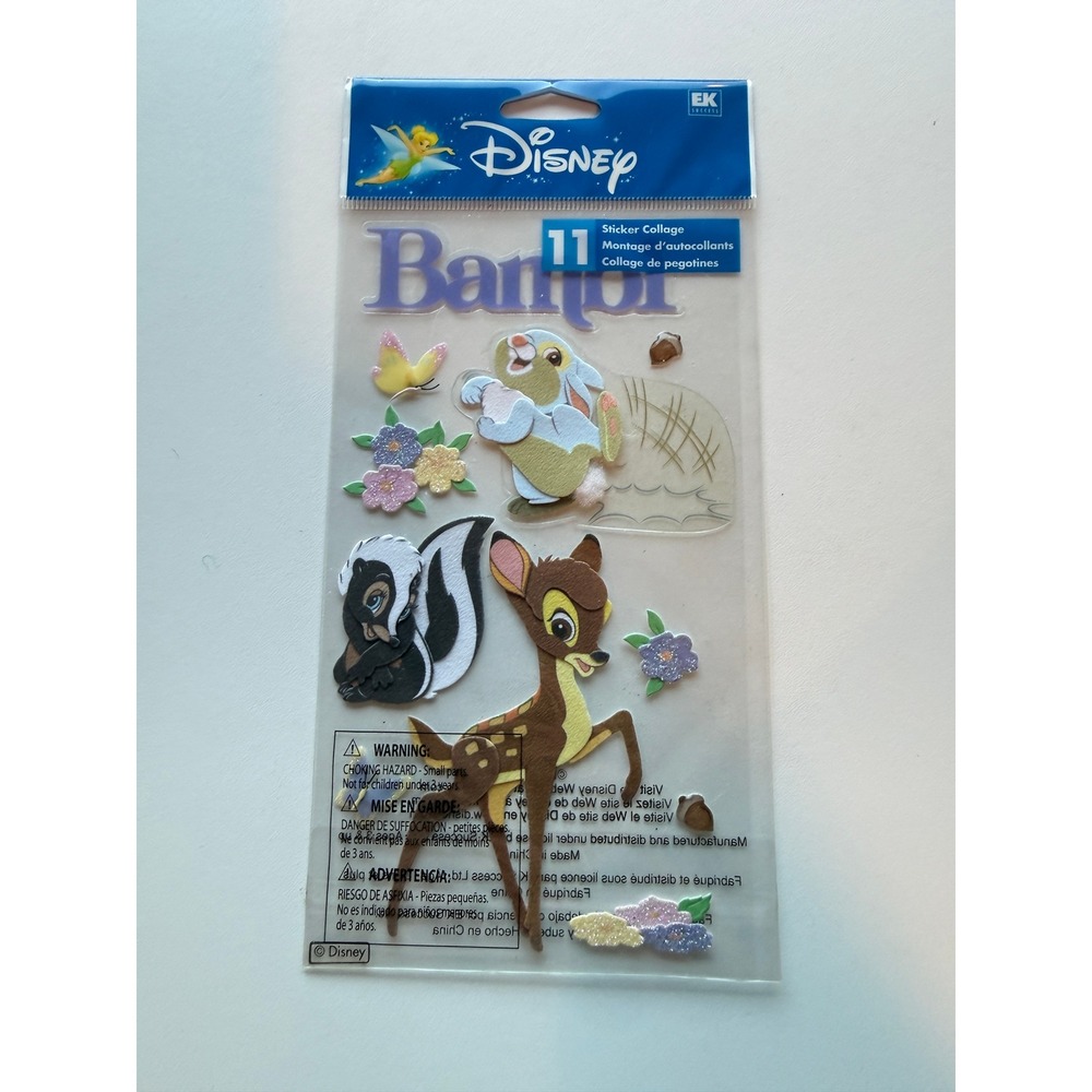 Disney Bambi Sticker Collage 11pc EK Success Thumper Flower Woodland New